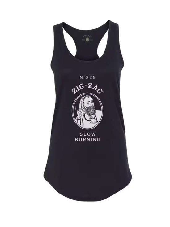 zig zag Tops - Women's Black Tank Top